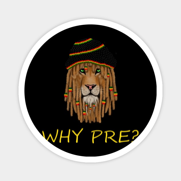 Rasta Lion/Dread Locks, Funny Jamaican Slogan Magnet by alzo